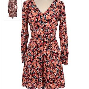 Floral Long-Sleeved Mini